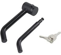 TOPTOW 63530 Trailer Hitch Receiver Lock, 1/2 & 5/8 inch Diameter, Heavy Duty Bent Locking Pin, Black