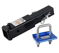 TOPTOW Trailer Hitch Receiver Tube Extenders 64336, Hitch Extention for 2 Inches Hitch Receiver, 8.5 Inches Length, with Anti-rattle Hitch tightener