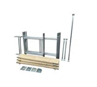 Toptower Classic Scaffolding Tower 3.8m (Working Height) 4' x 2'6" Base Size DIY Galvanised Scaffold Tower with Platform Boards