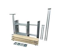 Toptower Classic Scaffolding Tower 4.65m (Working Height) 4' x 2'6" Base Size DIY Galvanised Scaffold Tower Basic Kit with Platform Boards