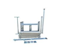 Toptower Classic Scaffolding Tower 4.65m (Working Height) 4' x 4' Base Size DIY Galvanised Scaffold Tower (Basic Kit with Platform Boards & Stabilisers)