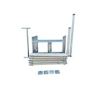 Toptower Classic Scaffolding Tower 4.65m (Working Height) 4' x 4' Base Size DIY Galvanised Scaffold Tower (Basic Kit with Platform Boards)