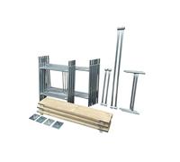 Toptower Classic Scaffolding Tower 5.5m (Working Height) 4' x 2'6" Base Size DIY Galvanised Scaffold Tower Basic Kit with Platform Boards