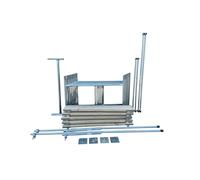 Toptower Classic Scaffolding Tower 5.5m (Working Height) 4' x 4' Base Size DIY Galvanised Scaffold Tower (Basic Kit with Platform Boards & Stabilisers)