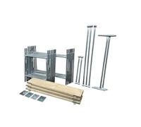 Toptower Classic Scaffolding Tower 6.3m (Working Height) 4' x 2'6" Base Size DIY Galvanised Scaffold Tower with Platform Boards