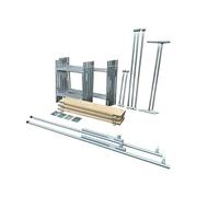 Toptower Classic Scaffolding Tower 6.3m (Working Height) 4' x 2'6" Base Size DIY Galvanised Towers (Basic Kit with Platform Boards & Stabilisers)