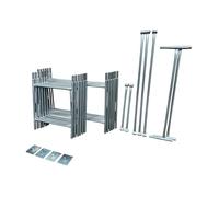 Toptower Classic Scaffolding Tower 6.3m (Working Height) 4' x 2'6" Base Size DIY Galvanised Towers (Basic Kit)
