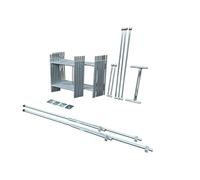 Toptower Classic Scaffolding Tower 7.2m (Working Height) 4' x 2'6" Base Size DIY Galvanised Scaffold Tower (Basic Kit with Stabilisers)