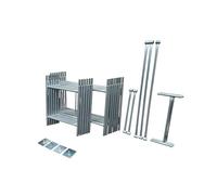 Toptower Classic Scaffolding Tower 7.2m (Working Height) 4' x 2'6" Base Size DIY Galvanised Scaffold Tower (Basic Kit)
