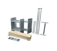 Toptower Classic Scaffolding Tower 7.2m (Working Height) 4' x 2'6" Base Size DIY Galvanised Scaffold Tower (Basic Kit with Platform Boards)