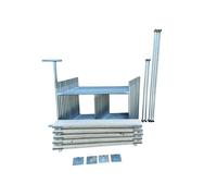 Toptower Classic Scaffolding Tower 7.2m (Working Height) 4' x 4' Base Size DIY Galvanised Scaffold Tower