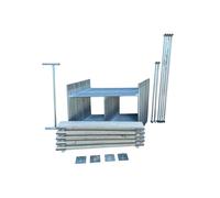 Toptower Classic Scaffolding Tower 8.0m (Working Height) 4' x 4' Base Size DIY Galvanised Scaffold Tower