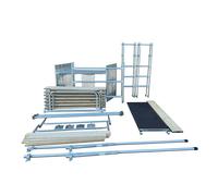 Toptower Classic Scaffolding Tower 8.0m (Working Height) 4' x 4' Base Size Full KIT DIY Galvanised Scaffold Tower