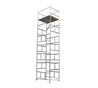 Toptower Classic Scaffolding Tower 8.0m (Working Height) 6 x 4 Base Size DIY Galvanised Scaffold Tower