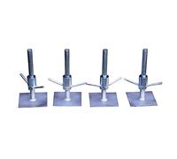 Toptower Scaffold Tower Adjustable Leg Base Plates (Set of 4) for All Tower Scaffolding Up to 38mm Outside Diameter