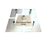 Toptower Scaffold Tower Base Plates Zinc Plated Steel Pack of 10