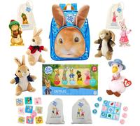 Toptoys2u Bargain Bundles Peter-Rabbit Plush Toys, Wooden Puzzles, Games, & Backpack 10-Piece Megabundle