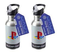 Toptoys2u Bargain Bundles PlayStation Heritage Stainless Steel Water Bottle 500ml - Pack of 2