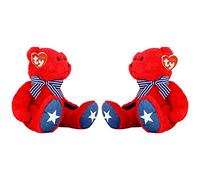 Toptoys2u Bargain Bundles TY Classics Out of the Archives from 2007 - Super Soft Gift Quality Plush Toy 30cm Patriotic Bear - Twin Pack
