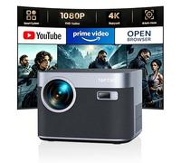 TOPTRO Projector 4K Support, Smart Projector with 1000ANSI Auto Focus/Keystone, WiFi 6 Bluetooth, 50% Zoom 1080P Movie Projectors for Home Cinema/Bedroom/Party/Camping