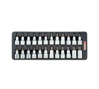 Toptul 1/2 Inch Drive 24 Piece Hex Phillips Torx Bit Socket Set Metric Gaat2402