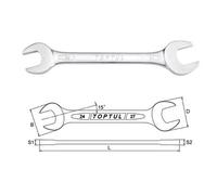 Toptul 10mm X 11mm Double Open Ended Spanner Hand Tool Wrench Metric Aaej1011