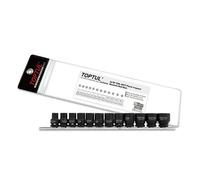 Toptul 12Pcs 3/8 Inch Drive Short Impact Socket Set 8-19mm Open/ring Gdag1201