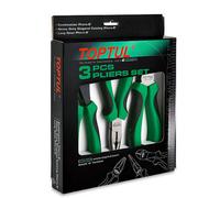 Toptul 3-Pc Mixed Pliers Set 8 Inch Combination 8 Inch Diagonal 8 Inch Long-Nose Gaae0307