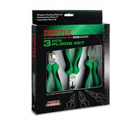 Toptul 3 Pc Pliers Set 6 Inch Diagonal 7 Inch Combination 8 Inch Long-Nose Chrome Gaae0302