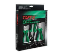 Toptul 3 Pc Pliers Set 7 Inch Combination 8 Inch Long-Nose 10 Inch Water-Pump Gaae0303