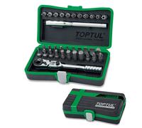 Toptul 34 Piece 1/4in Drive Locking Flex Head Bit Ratchet & Bit Set GADW3401