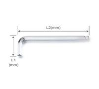 Toptul 3mm Ball End Hex Key Wrench S2 Steel Metric L-Shaped Long Arm Agbl0310