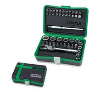 Toptul 45 Piece 1/4 Inch Drive Mini Ratchet Socket & Bit Set Satin Chrome Gadw4501