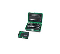 Toptul 45 Piece 1/4in Drive Mini Locking Bit Ratchet, Socket & Bit Set GADW4501
