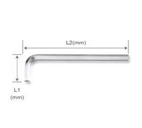 Toptul 4mm Hex Key Wrench S2 Steel Metric L-Shaped Extra Long Arm Tool Agal0411