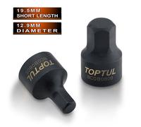 Toptul 6mm Hex Stubby Socket 1/4 Inch Drive One Piece Compact Hand Tool Bcdb0806