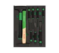 Toptul 9 Piece Hammer Punch & Chisel Set In Epe Foam Insert Tray Gvb0904