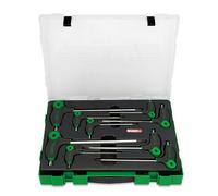 Toptul 9 Piece L-Type Two Way Star & Tamperproof Key Wrench Set Gzc0904