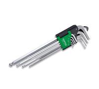 Toptul Ball-Point Hex Key Wrench Set 9Pc Extra-Long Metric 1.5-10mm Gaal0917