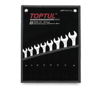 Toptul Combination Wrench Set 15 Degree Offset Super Torque 12 Pieces Metric Gpaw1202