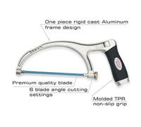 Toptul Deluxe Mini Hand Hacksaw With Tpr Grip And 6 Blade Angle Settings Saaa1527