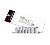Toptul E-Profile Star Socket Rail Set 7Pc 1/2 Inch Drive E10-E24 Chrome Gaag0704