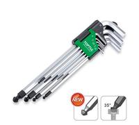 Toptul Extra-Long Ball Point Hex Key Wrench Set 9Pc Metric 1.5-10mm Gaal0926