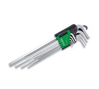 Toptul Extra Long Hex Key Wrench Set 9 Pc Metric 1.5-10 mm Sncm+V Gaal0912