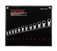 Toptul Flexible Ratchet Combination Wrench Set 12 Pieces Metric Gpaq1204