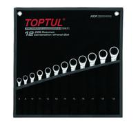 TOPTUL GPAQ1202 Ratchet Ring Open-ended Spanner Set