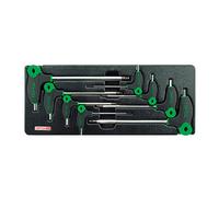 Toptul Hex Key Wrench Set 8Pc L-Type Ball Point Two-Way Design Gaat0811