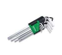 Toptul Long Type Hex Key Wrench Set 9 Pc Metric 1.5-10mm Sncm+V Gaal0911