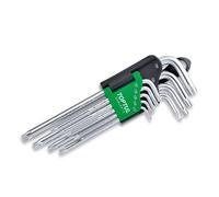 Toptul Long-Type Star Tamper-Proof Key Wrench Set 9 Pc T10-T50 Steel Gaal0919