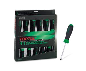 Toptul Pro 11 Piece Super Grip Slotted & Phillips Screwdriver Set GAAE1101